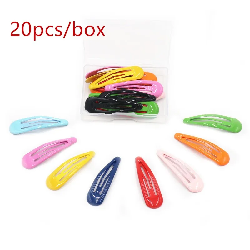 style3 20pcs 20 Вт, 50 шт в наборе, детская одежда в Корейском стиле Заколки для волос 3/5 см блестящая заколка для волос аксессуары для волос для девочек леденцового цельного цвета заколки Блестящий головной убор коробка - Цвет: style3 20pcs