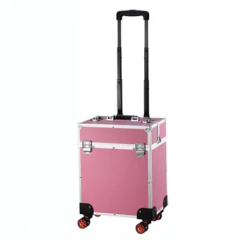 

New professional trolley cosmetic suitcase nail tattoo beauty semi-permanent toolbox with makeup artist luggage large supplies
