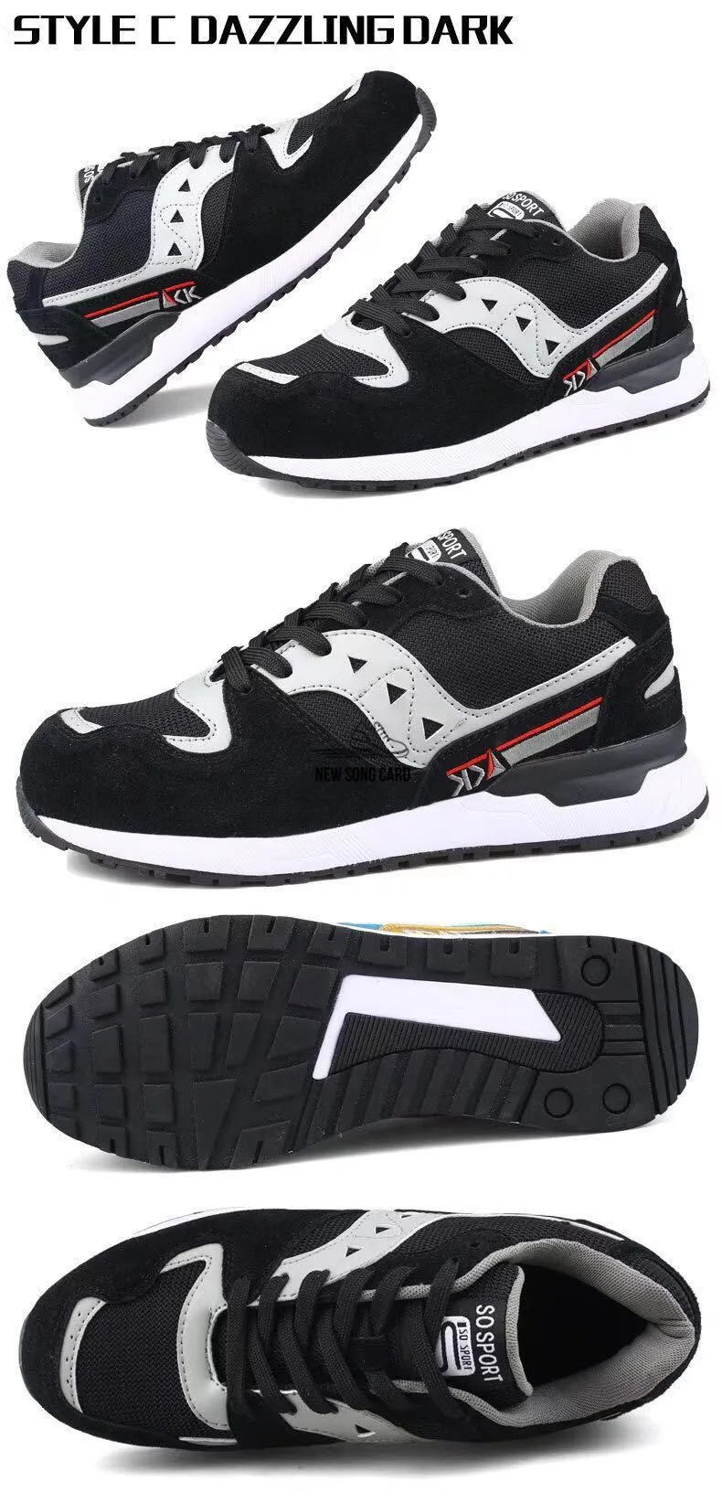Men's Work Safety Shoes Steel Toe Cap Fashion Breathable Sports Shoes Breathable Lightweight Summer Men's Sports ShoesNew song