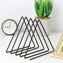 Нордическая треугольная форма Простая подставка для книг настольная стойка для хранения полка Декор
