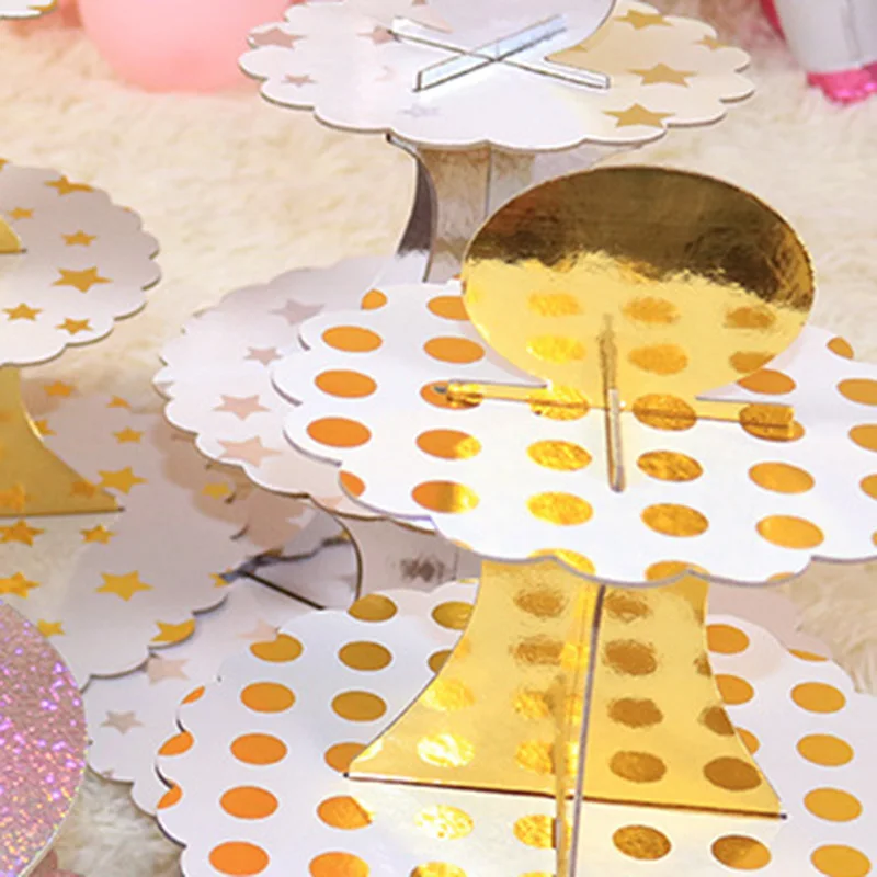Wedding Cake Dessert Stand Rack Paper Cake Platter Food Fruit Display Rack Tray