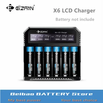 

Efan Eizfan X6 charger 4A fast charging Smart charger universal intelligent LCD with car charger for 18650 21700 26650 battery