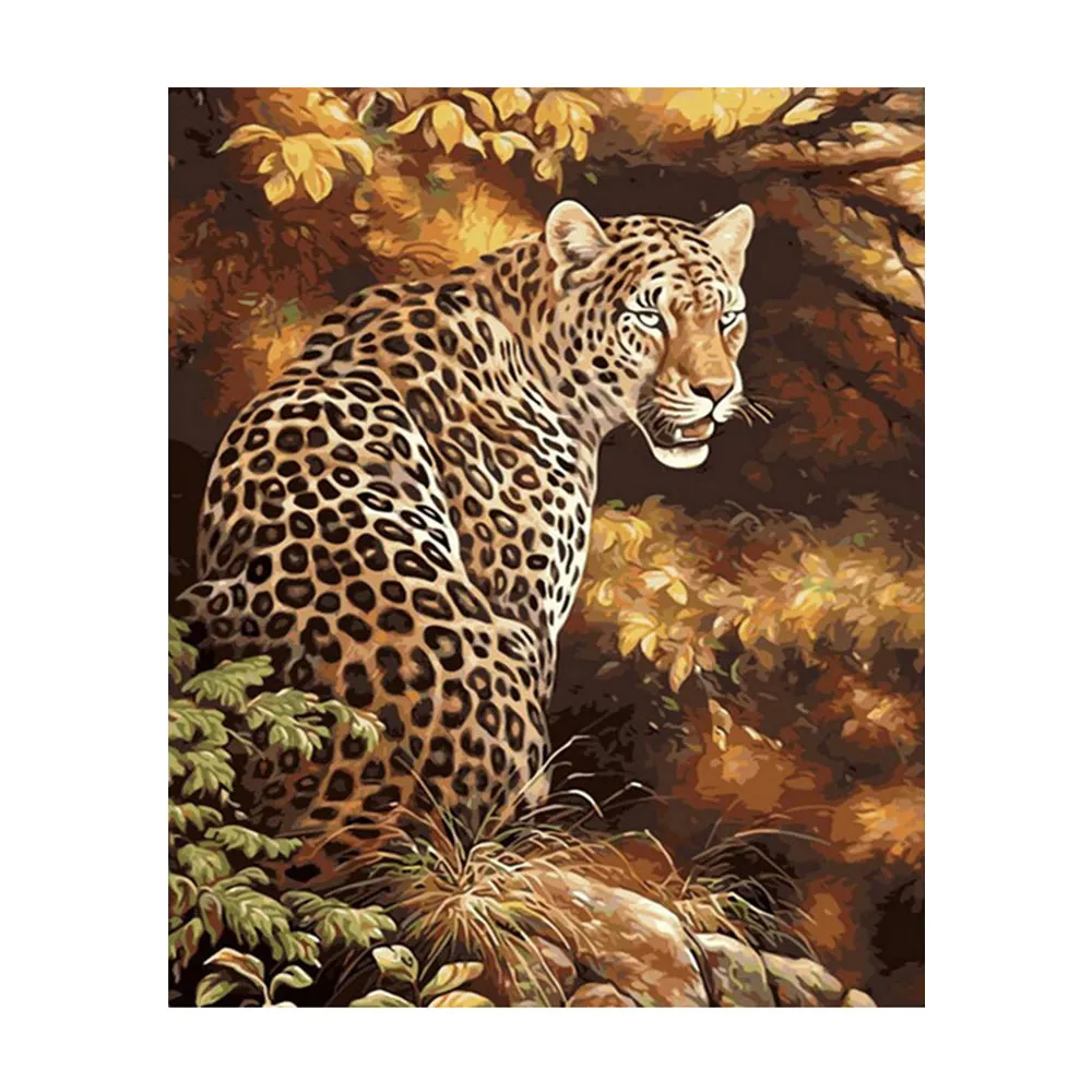 

Jaguar animal Diamond Painting Full Round Nouveaute DIY Toy Sticking Drill Cross Embroidery 5D Jungle big cats Home Decoration