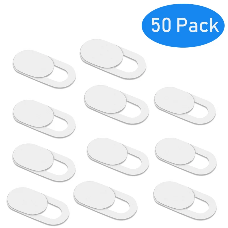 50pack white 50 шт. дропшиппинг веб-камера крышка затвора слайдер Универсальный для ноутбуков Macbook Ipad кэш веб-камера конфиденциальность камера крышка наклейка - Цвет: 50pack white