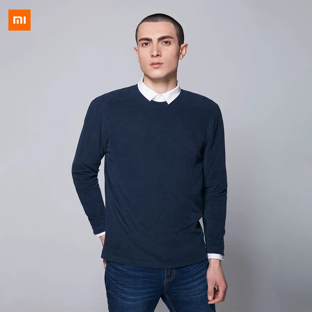 Xiaomi Mijia Youpin хлопковая Удобная нижняя рубашка для мужчин нежный и мягкий теплый и удобный Повседневный стиль - Цвет: Blue M