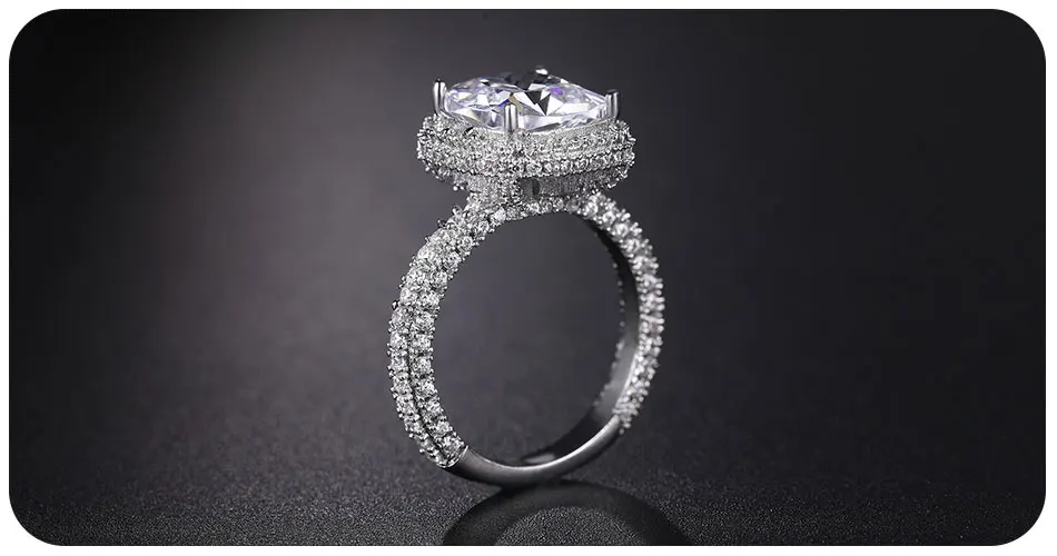 UMODE минималистическое роскошное свадебное кольцо для женщин с прозрачным камнем элегантные скромные Роскошные ювелирные изделия для помолвки кольцо для девочек UR0576A