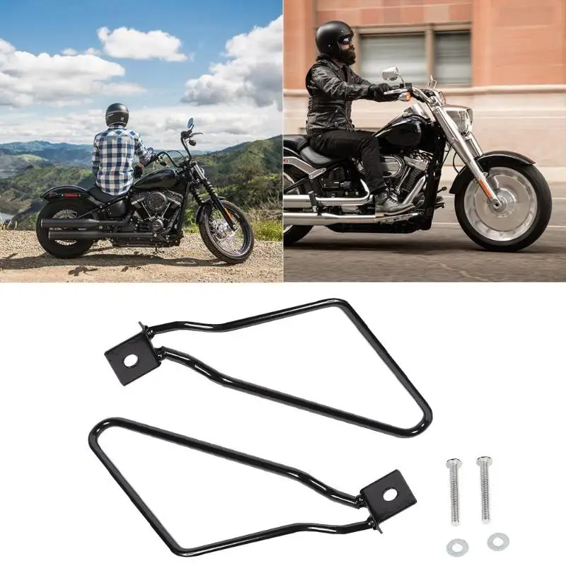 

Motorcycle Saddle Bag Support Bars Mount Brackets High Hardness and Durability Easy Install for Harley Dyna Sportster 883