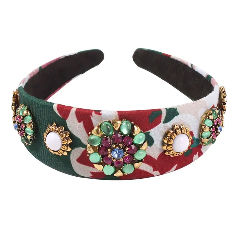 Baroque Charm Velvet Wide Headband Women Vintage Palace Imitation Crystal Rhinestone Jewelry Crown Tiara Banquet Party 1 Baroque Charm Velvet Wide Headband Women Vintage Palace Imitation Crystal Rhinestone Jewelry Crown Tiara Banquet Party 2