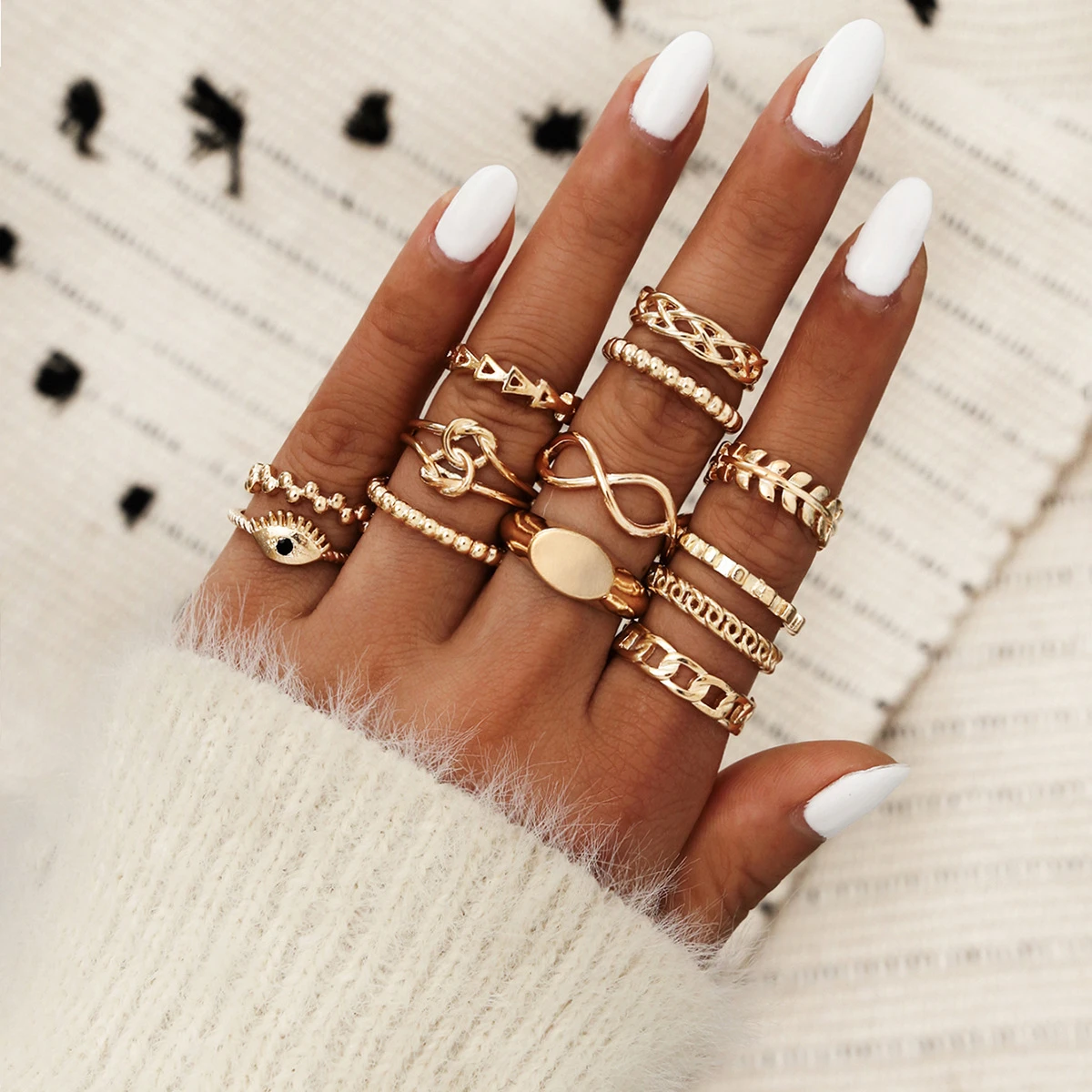 Post sap Noord West bohemian style gold rings for girls boho jewelry women evil eye ring  slytherin ring set anillos finger bague schmuck accessories|Rings| -  AliExpress
