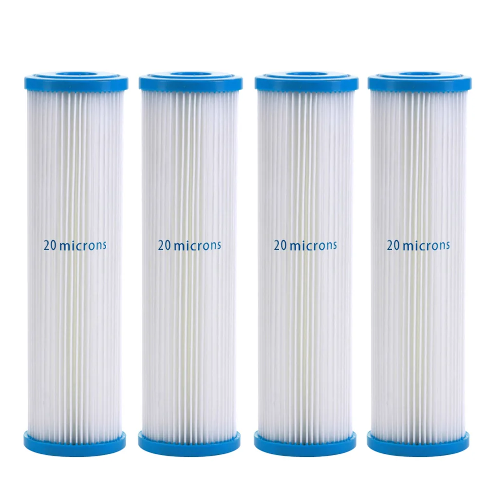 Details about   Pleated Poly Water Filter Cartridge 20x2.5" 10 micron 25 Pack 