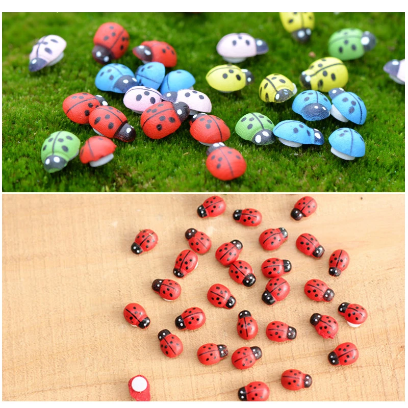 

Cute Wooden Ladybird Ladybug Sponge Self-adhesive Sticker Kids Scrapbooking Baby Toys Garden Decorations