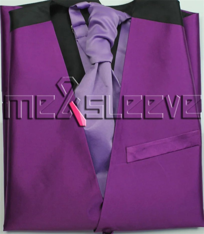 Мужской жилет в полоску 3 шт - Цвет: purple 2