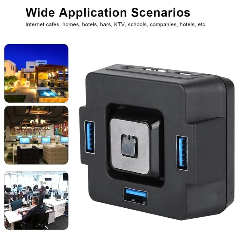 Настольный ПК переключатель 3 порта USB 3,0 Plug-and-play Многофункциональный Компьютерный Аксессуар с аудио аналоговой кнопкой