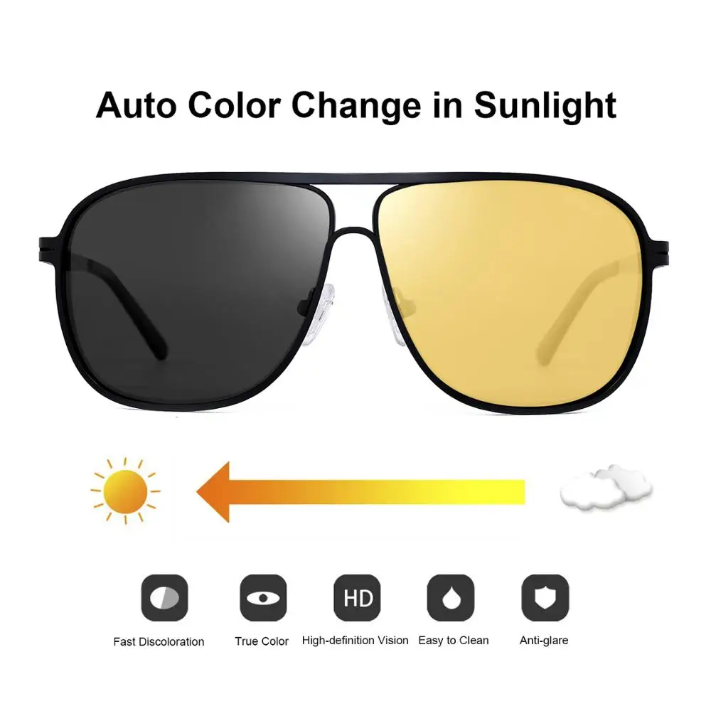 

FENCHI Men Night Vision Glasses Polarized Yellow Anti-Glare Lens Sunglasses Driving Night Vision Goggles For Car Vision Nocturna