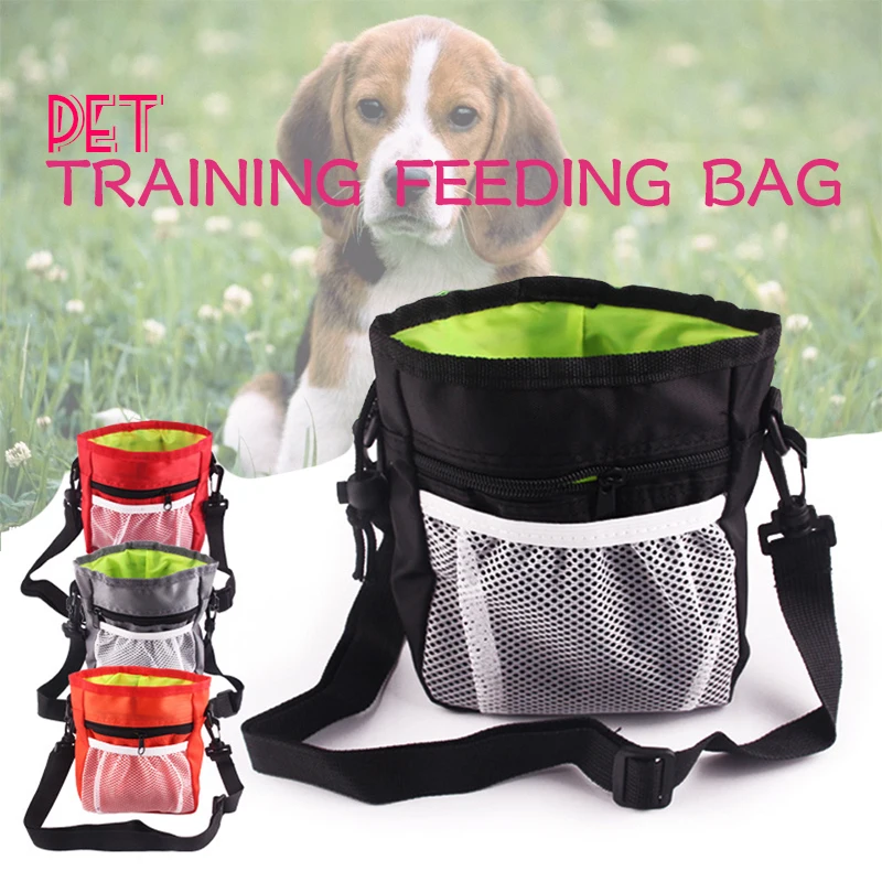 Pet Dog Treat Training Pouch Puppy Snack Bag Storage Holder Dispenser 3 Ways To Wear New Large Feed Bait Belt product | Дом и сад