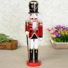 2pcs Traditional Wooden Soldier Nutcracker, Christmas Decor Collectible, Festive Holiday Ornaments, Xmas Gift, 30CM Height 1