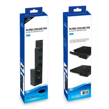 

5-Fan Adapter Cooling Fan Multifunctional External Black Intelligent Game Console Temperature Control Lightweight For PS4 Pro