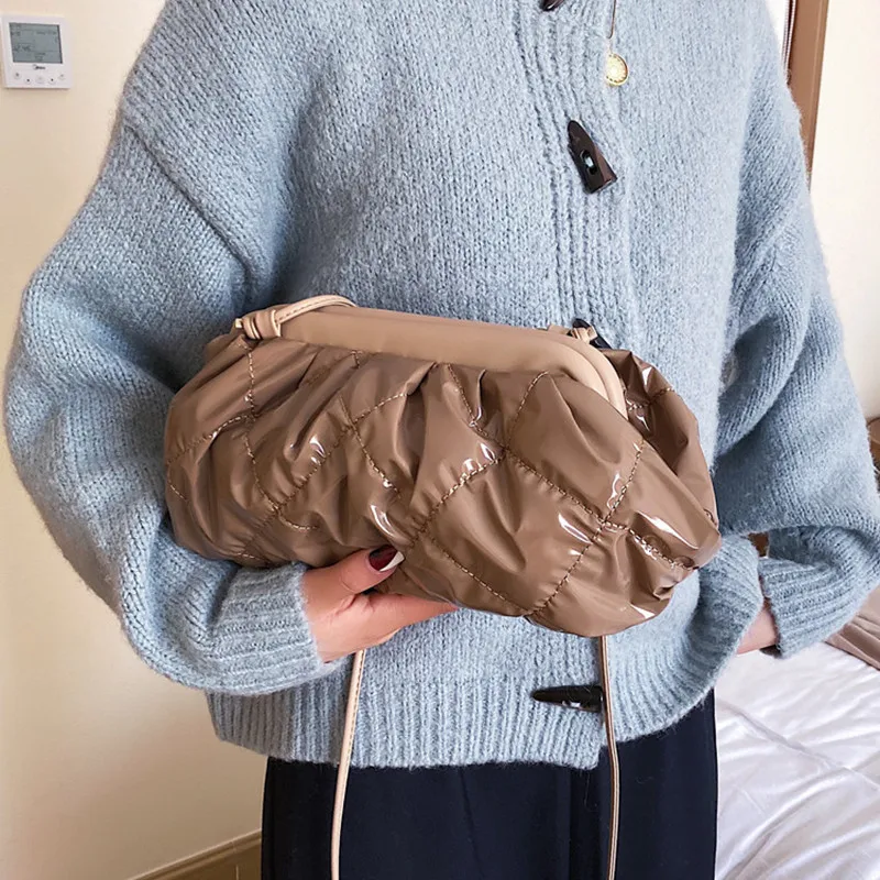 

Ladies Space Cotton Down Cloud Bag Fashionable Personalized Dumpling Bag Brand Design Casual Clutch INS Trend Crossbody Bag