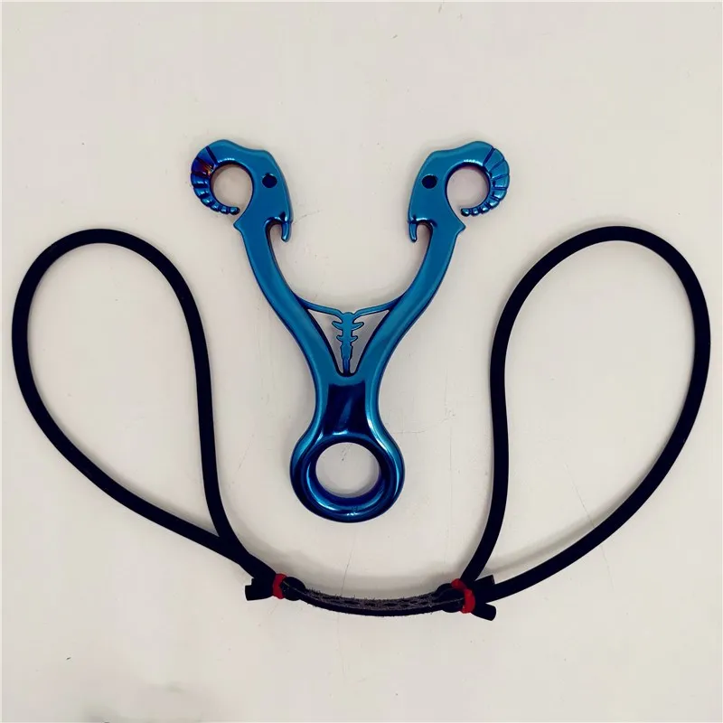 

Flat Rubber Band Outdoor Shooting Powerful New Professional Stainless SteelFor Hunting Catapult Dazzling color Slingshot