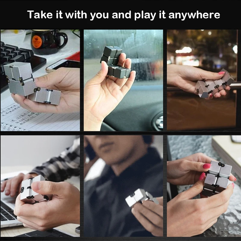 Fidget Infinity Cube Anxiety Stress Relief Fidget Toy Puzzle Cube Finger Plaything Infinite Conversion Blocks 6 Fidget Infinity Cube Anxiety Stress Relief Fidget Toy Puzzle Cube Finger Plaything Infinite Conversion Blocks 6