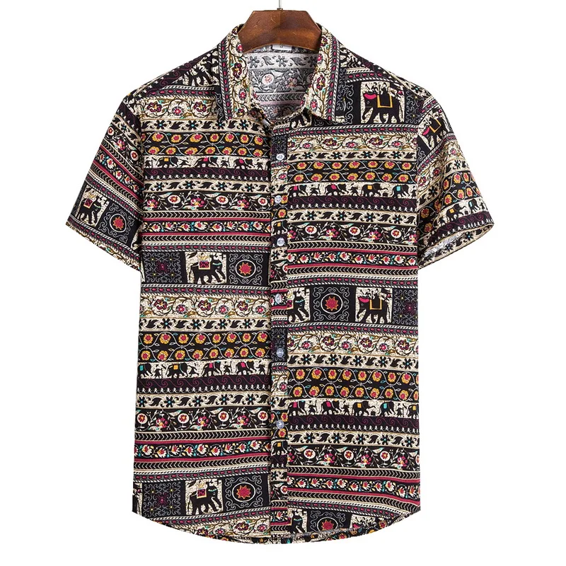 Camisas de manga corta con estampado de joditty 2020 para hombre, camisas hawaianas para hombre, camisetas geométricas de verano de talla grande, 5XL