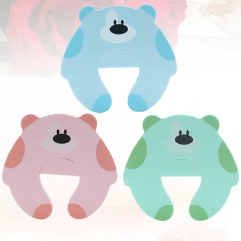 

3pcs Cartoon Door Stop Adorable Door Stopper Finger Pinch Guard Baby Finger Protectors for Home Office Room (Green Blue and Pink