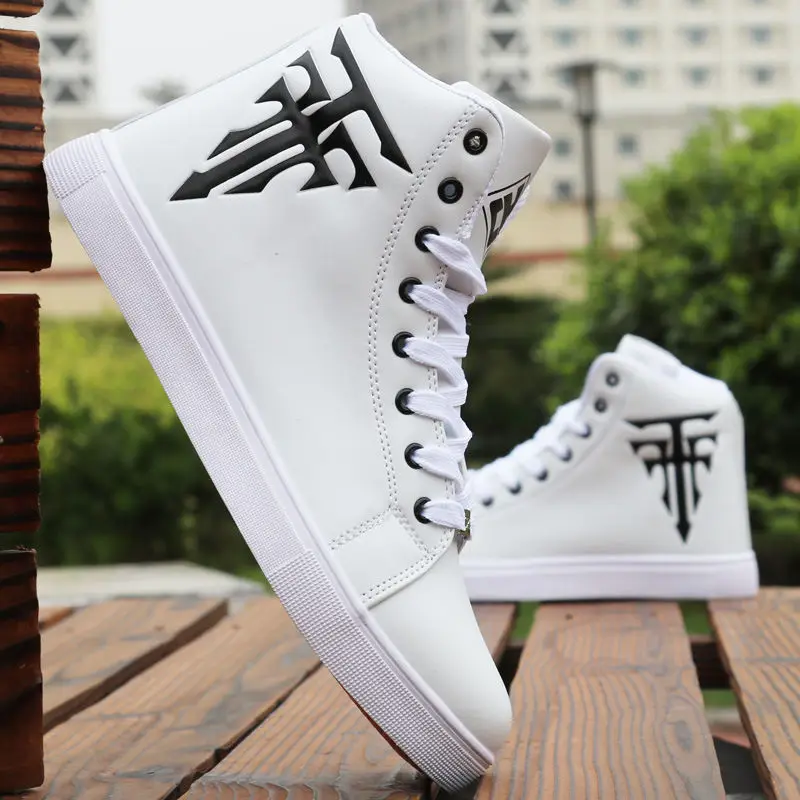 High Top Sneakers Man White Vulcanized Sneakers Flat Comfortable Shoes Men Autumn Spring 2022 Fashion Mens Shoes Vulcanize Shoes 3