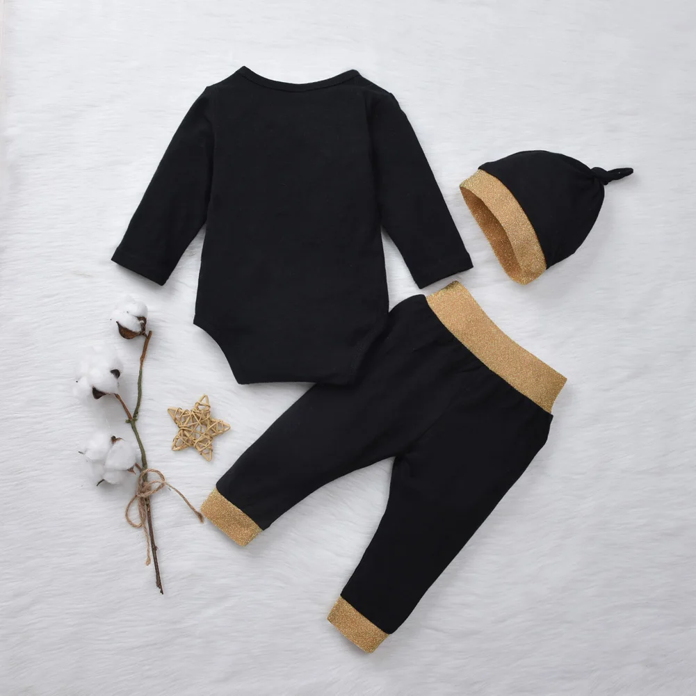 Новогодний комбинезон для маленьких мальчиков и девочек от 0 до 24 месяцев, футболка длинные штаны, комплект одежды