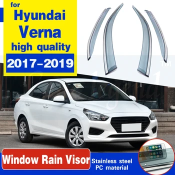 

Side Window Deflector For Hyundai Verna 2017 2018 2019 Sedan Window Visor Vent Shades Sun Rain Deflector Guards Car styling