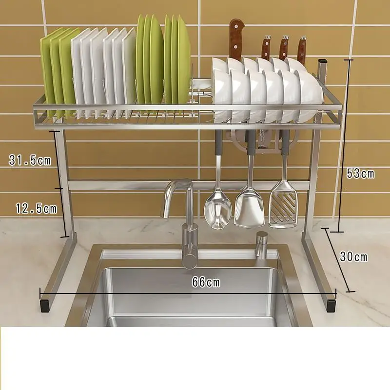 Органайзер для раковины Escurreplatos Malzemeleri, принадлежности для посуды из нержавеющей стали, органайзер Cozinha Mutfak Cocina, кухонная стойка - Цвет: MODEL S
