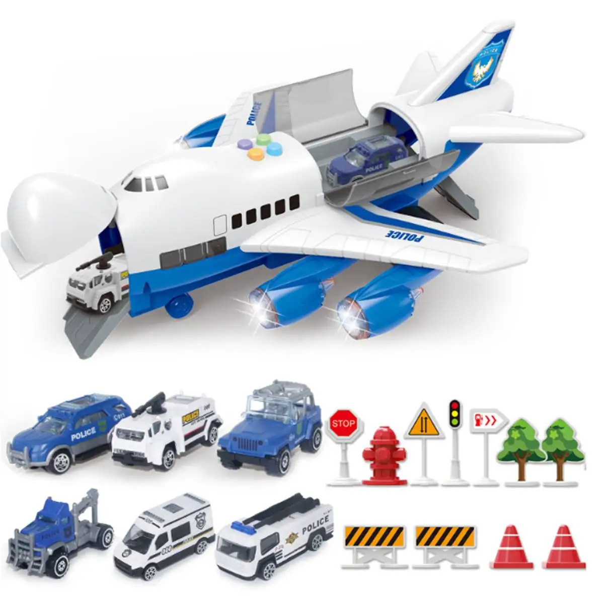 

Hot Kids Toys Simulation Track inertia Airplane Music Children Educational Rescue Vehicles Adventure Toys simulation Gift For Bo