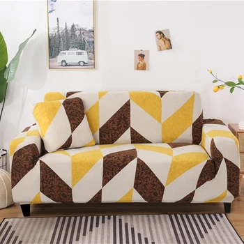 

Geometric Pattern Elastic Sofa Cover Stretch All-inclusive Living Slipcovers Sofa Sofa For Loveseat Covers Couch Cover Room