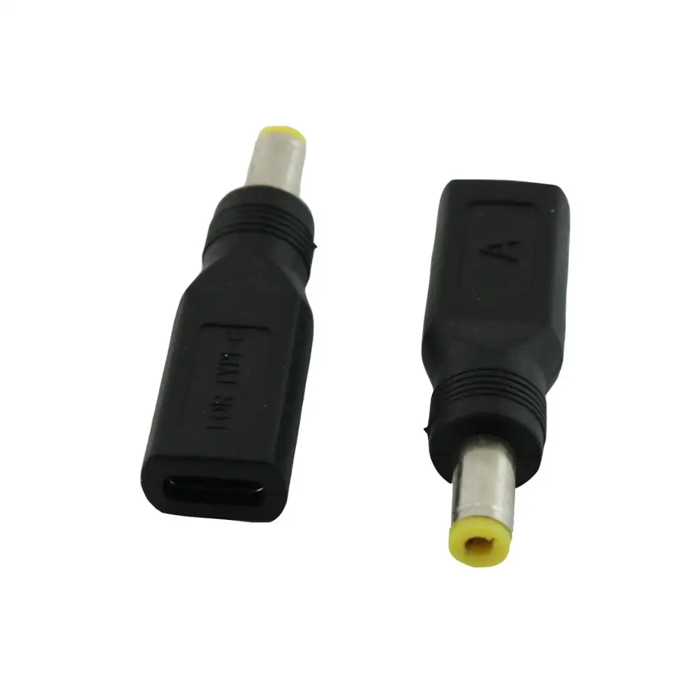 1x USB 3,1 type C гнездовой разъем для постоянного тока 5,5 мм x 2,5 мм штекер питания зарядки адаптер разъем прямой