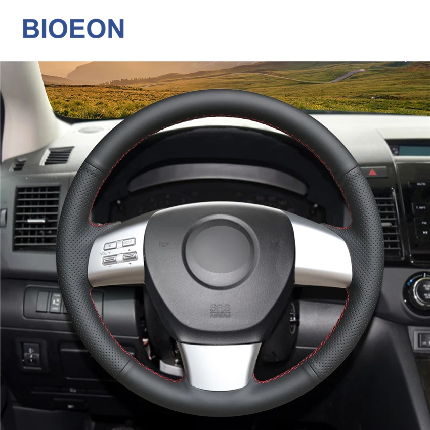 Черный PU искусственная кожа автомобильный чехол на руль для Mazda 6(US) 2009-2010 Mazda 8 2011- CX-9 CX9 2007 2008 2009