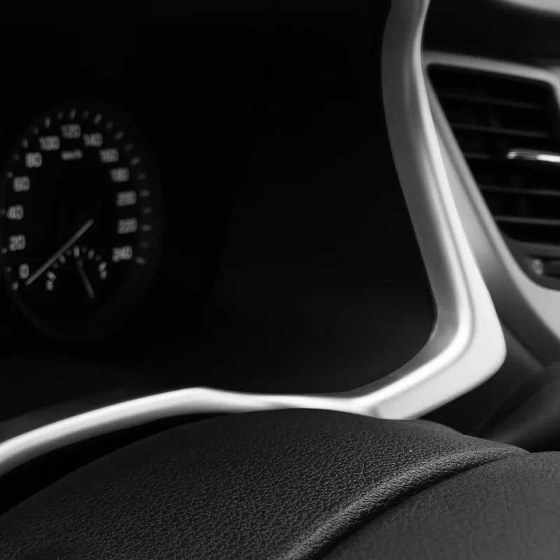 Для hyundai Tucson хромированная внутренняя приборная панель, накладка, рамка, литье, украшение, объемный автомобильный Стайлинг