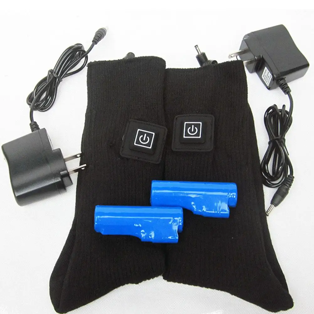 

Heating Socks Rechargeable Battery Electric Hot Socks Button Electric Hot Socks Double Warm Cotton Sock Toe Back Heating Socks