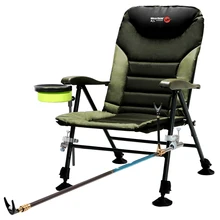 L70 складное рыболовное кресло для тяжелого лагеря/рыболовное кресло регулируемая спинка с держателем для удочки и чашкой для приманки многофункциональное домашнее