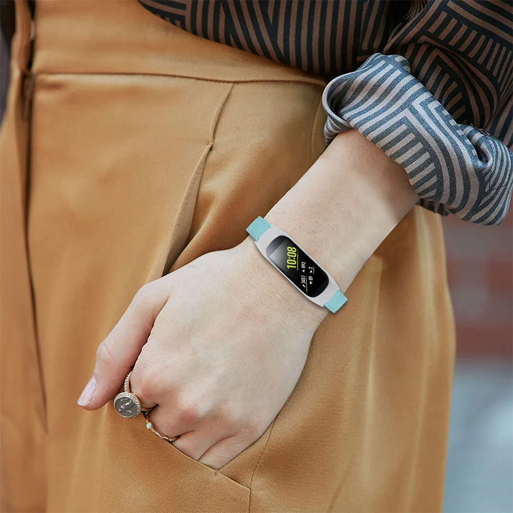 Новейшая мода из натуральной кожи ремешок для часов для samsung galaxy fit-e R375+ металлический каркас сменный ремешок для galaxy Watch# G1