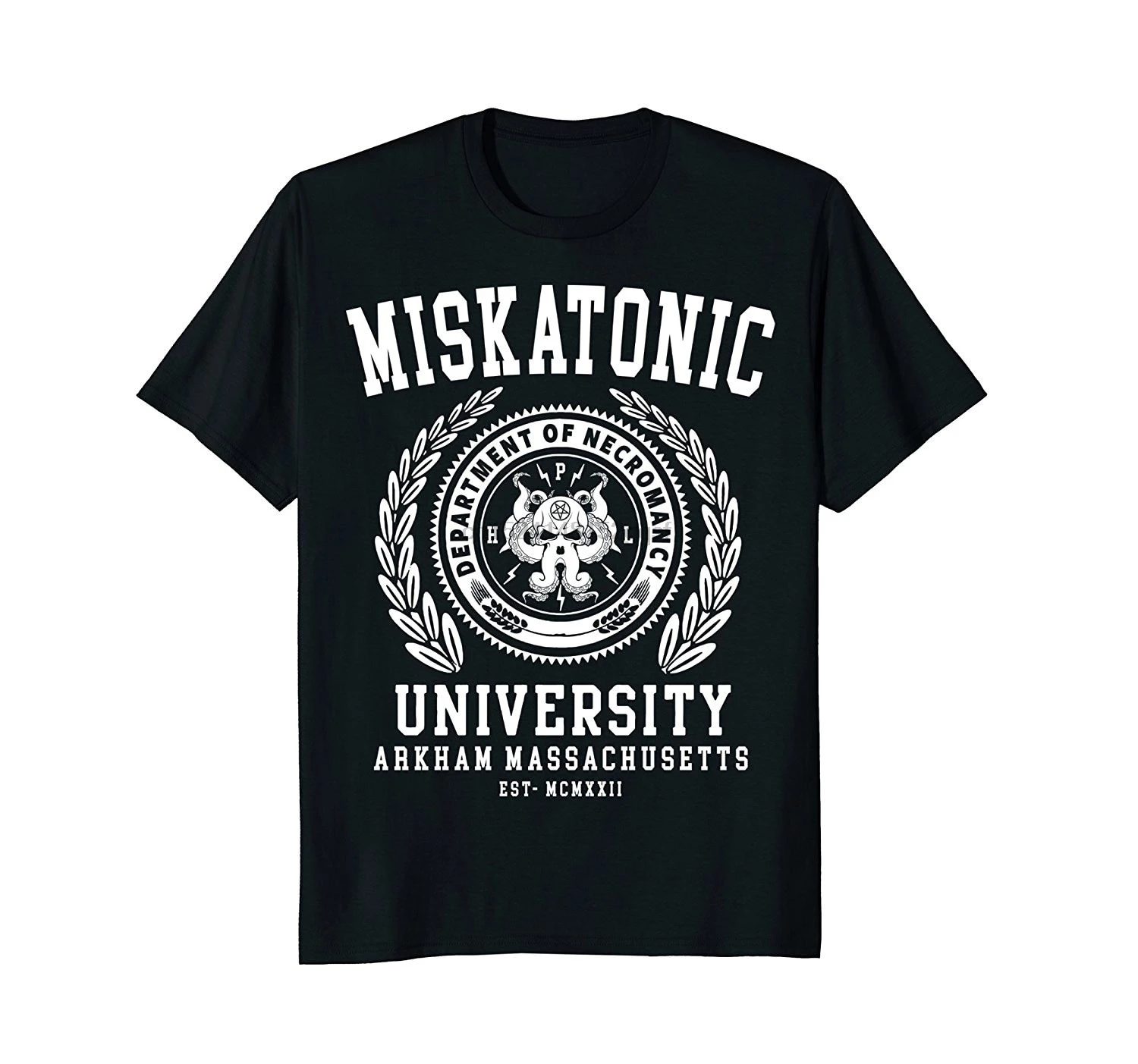 MISKATONIC Университетская Модная рубашка с круглым вырезом CTHULHU MNE футболка lovecплот |