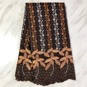 

High Quality 5yards African Lace Swiss Cotton Lace Fabric With Hole Nigerian Swiss Voile Lace fabric for dress Fp810