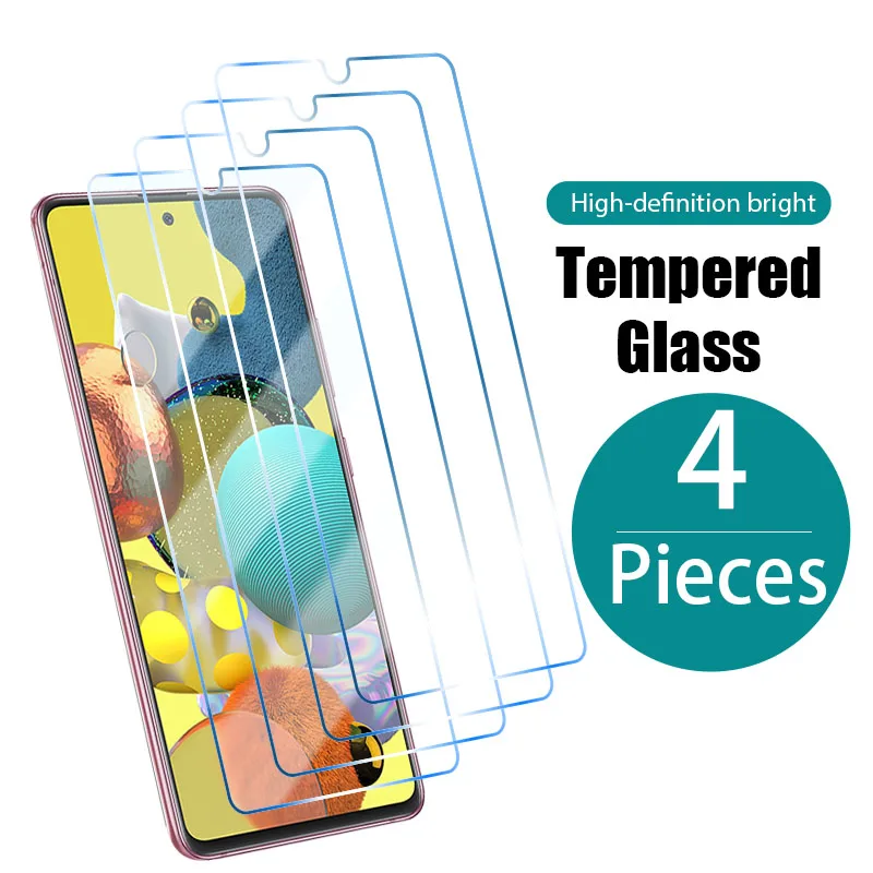 4 шт. Защитное стекло для Samsung A52 A51 A50 A32 A72 A71 A70 A12 A10 A20 Защита экрана M51 M31 M21 M12 M11 M31S |