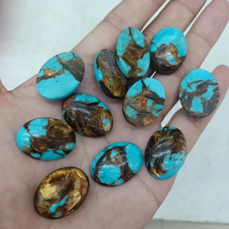 

10 шт. Природный имперский Jaspers камни кабошон 18x25 мм без отверстия бусины компоненты для ювелирных изделий принадлежности DIY кольцо свободный шарик