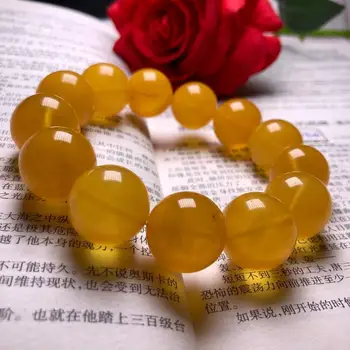 

Pure natural amber single ring bracelet, unisex Premium bracelets men's and women's bracelets High jewelry, infinite charm, the