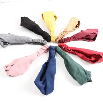 

Women Suede Fashion Hair Band Japanese and Korean Literary Fashion Solid Color Cross Headband Hair Accessories