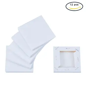 

12pcs Mini Canvas Panels Stretched Canvas Panel for Painting Craft Drawing