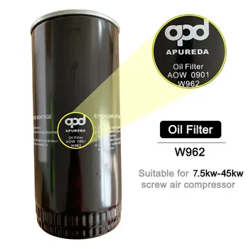 

SOLLANT screw air compressor oil filter W962 is used in 7.5kw-45kw (10-60hp) screw air compressor high precision filter