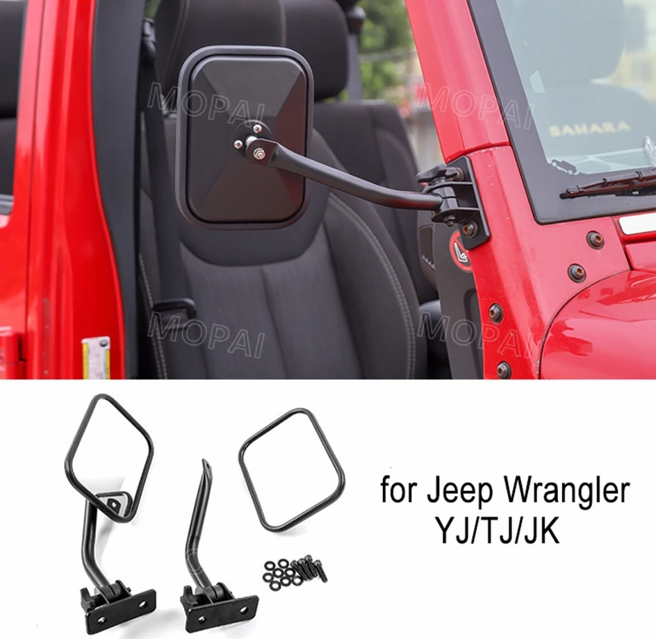 MOPAI зеркальная Крышка для Wrangler 1987- Автомобильное зеркало заднего вида Зеркало для слепого пятна, аксессуары для Jeep Wrangler YJ TJ JK JL 2007