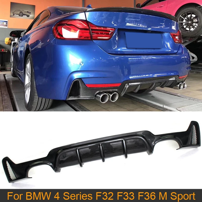 4 серии углеродного волокна задний бампер диффузор спойлер для BMW F32 F33 F36 M Sport 2014 2019