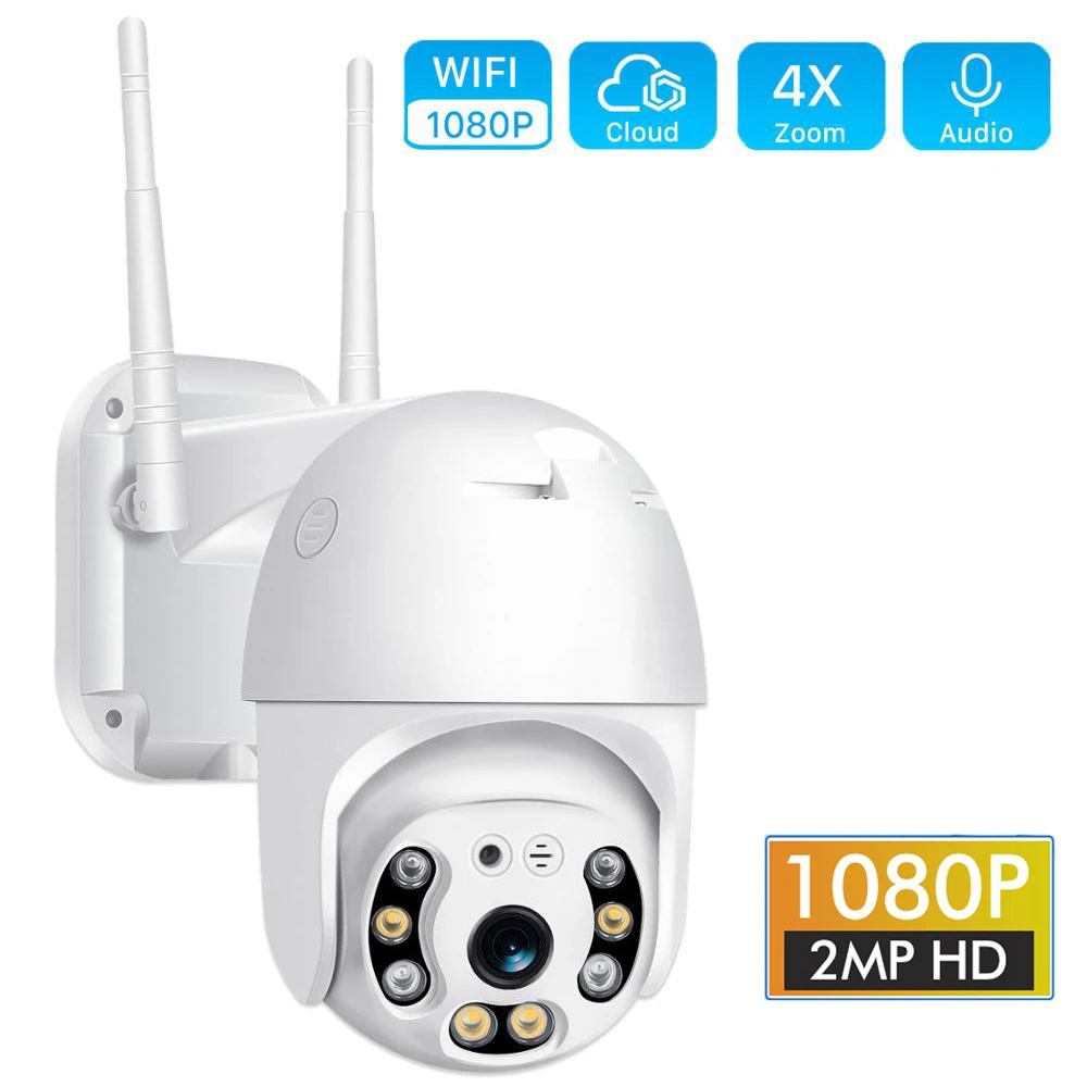 Ceny 1080P chmura przechowywanie bezprzewodowa kamera WIFI zewnętrzna kamera PTZ IP prędkość kopuła kamery bezpieczeństwa cctv P2P Camara WIFI zewnętrzna kamera ipcam