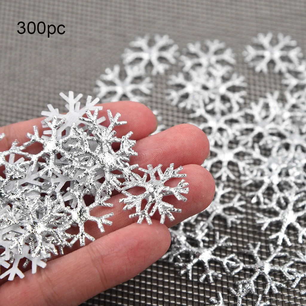 Silver 300PC 23MM 100 шт Золотой Серебряный тканевый Рождественский пятиконечный Звездный конфетти украшение для дома 2 см украшения для рождественской елки для домашнего декора - Цвет: Silver 300PC 23MM